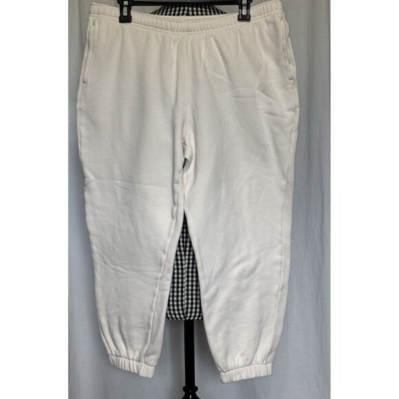 Universal Thread Women's  Cream Leisure Joggers Sweatpants Size Large Drawstring - Picture 1 of 6